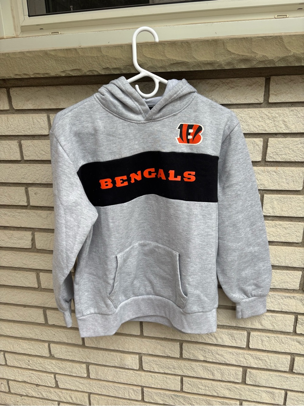 Cincinnati Bengals Grey Hoodie with Black & Orange Logo